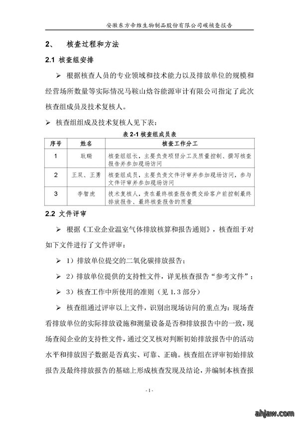 东方帝维--2017年碳核查报告