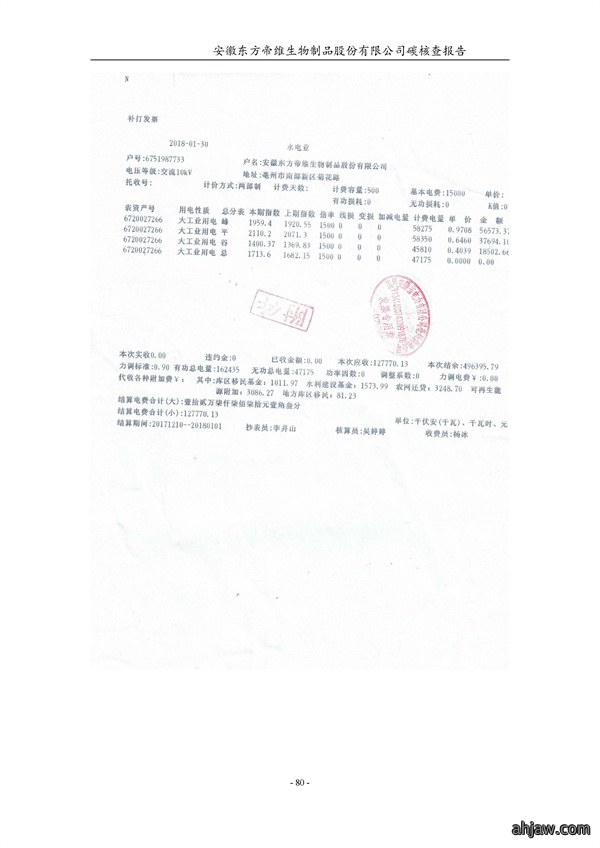 东方帝维--2017年碳核查报告