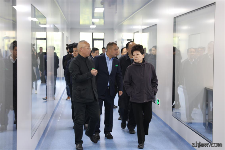 安徽省人大常委副主任沈素琍与亳州市委书记汪一光一行莅临东方帝维参观调研